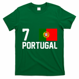 7 Portugal Flag Jersey Soccer T-Shirt - Irish Green