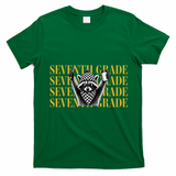 7th Seventh Grade Funny Raccoon Back To School T-Shirt - Irish Green