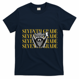 7th Seventh Grade Funny Raccoon Back To School T-Shirt - Navy Blue