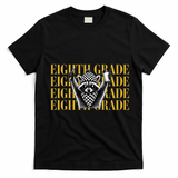 8th Eighth Grade Funny Raccoon Back To School T-Shirt - Black