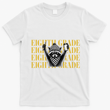 8th Eighth Grade Funny Raccoon Back To School T-Shirt - White