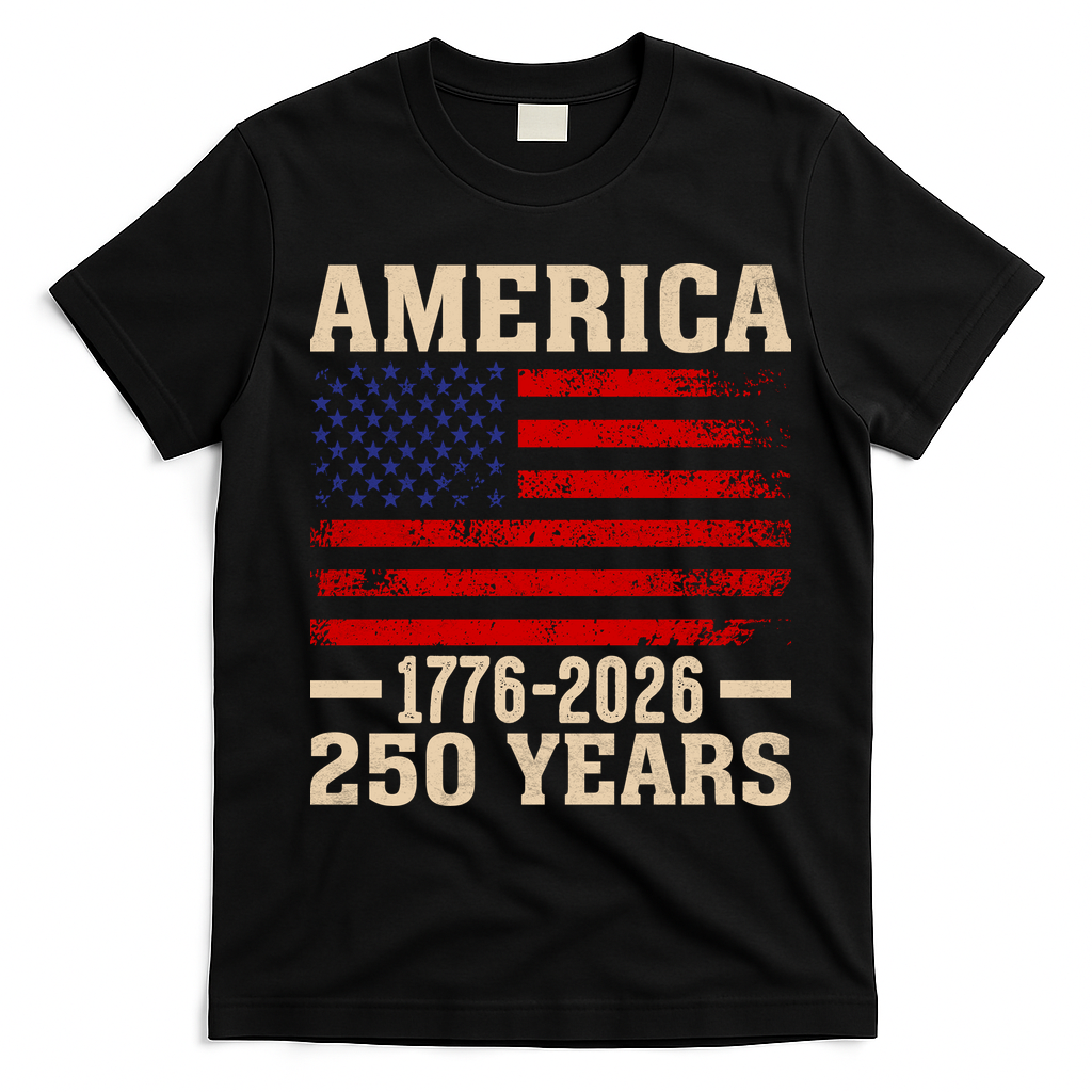 America 1776-2026 250 Years T-Shirt - Black