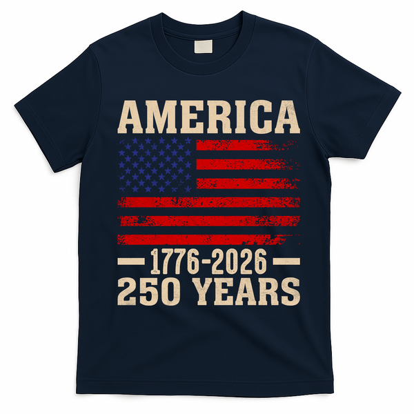 America 1776-2026 250 Years T-Shirt - Navy Blue