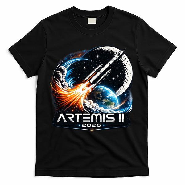 Artemis 2 Back To The Moon 2026 T-Shirt - Black