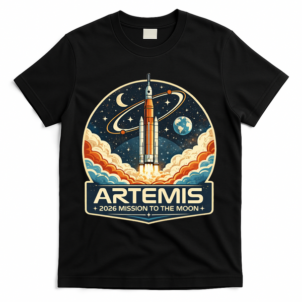 Artemis 2 Moon Mission T-Shirt - Black