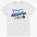 Argentina 2026 World Soccer Fan Apparel T-Shirt - White