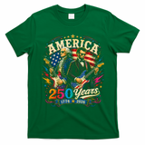 America 250 Years Celebration Presidents T-Shirt - Irish Green