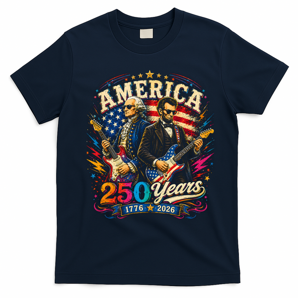 America 250 Years Celebration Presidents T-Shirt - Navy Blue
