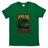 Alligator Alcatraz Art Deco T-Shirt - Green