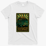 Alligator Alcatraz Art Deco T-Shirt - White