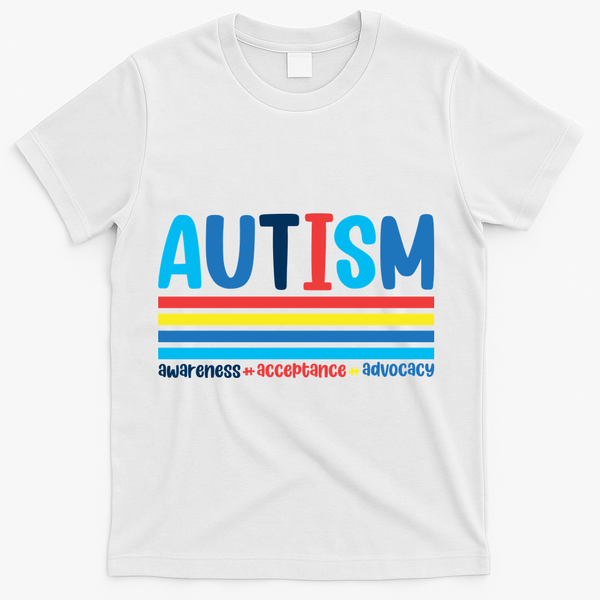 Autism Awareness Acceptance Inspirational T-Shirt - White