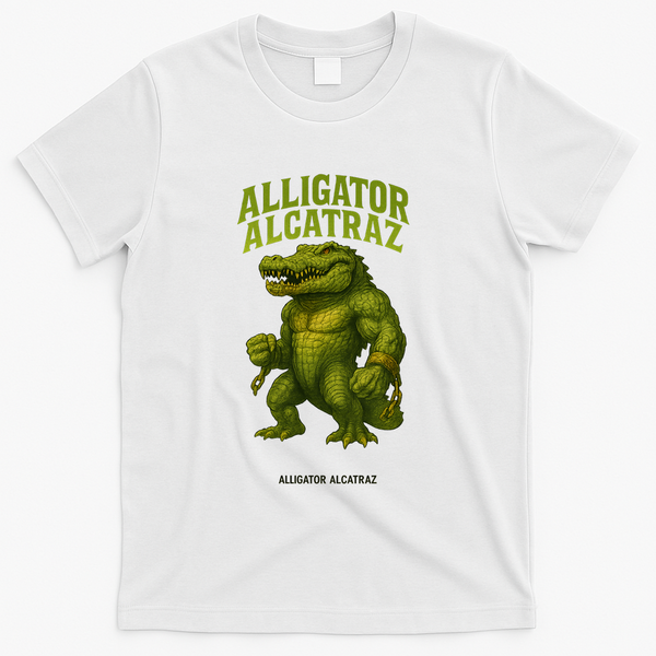 Alligator Alcatraz  T-Shirt - White