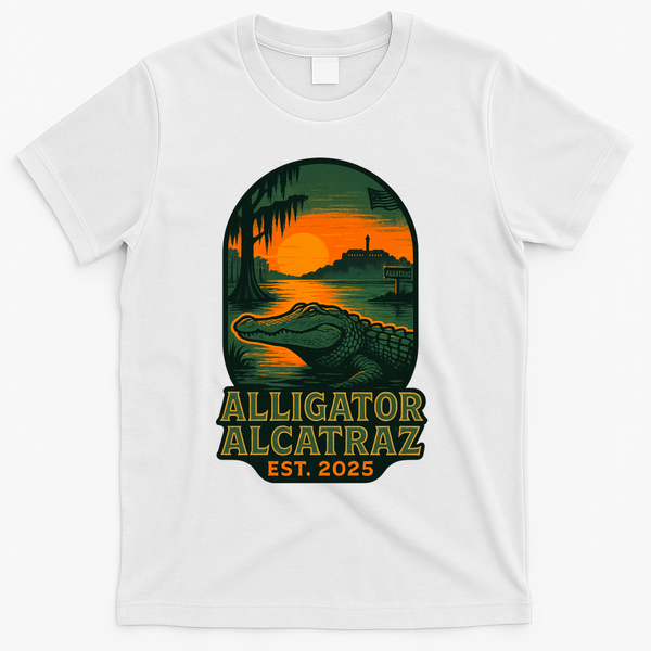 Alligator Alcatraz Est 2025 T-Shirt - White