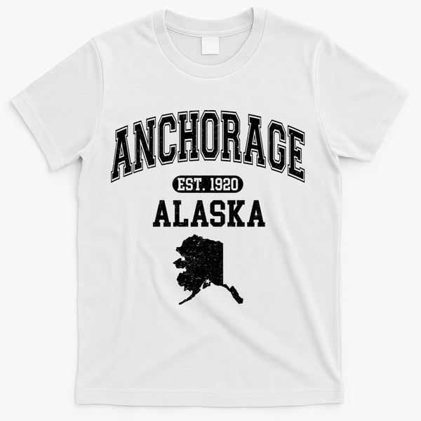 Anchorage Alaska Est. 1920 Varsity T-Shirt - White