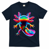 Axolotl Beautiful Colorful Axolotl T-Shirt - Navy