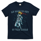 Astronaut Basketball Dunk Outer Space Game Out Of This World T-Shirt - Navy