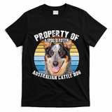 Australian Cattle Dog Blue Retro Property Of Cute Dog T-Shirt - Black