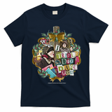 A Christmas Story I Triple Dog Dare You Collage Wreath T-Shirt - Navy Blue