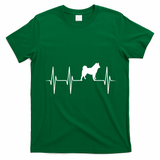 Akita Dog Heartbeat Dog Lover Gift T-Shirt - Irish Green
