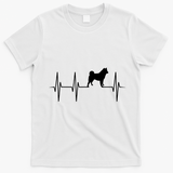 Akita Dog Heartbeat Dog Lover Gift T-Shirt - White