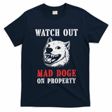 Anti Doge Pro Doge Sign T-Shirt - Navy Blue