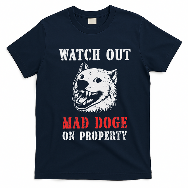 Anti Doge Pro Doge Sign T-Shirt - Navy Blue