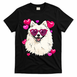 American Eskimo Valentines Day Heart Dog Lover T-Shirt - Black
