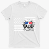 American Flag Dachshund Weiner Dog Us Patriotic Gift T-Shirt - White