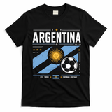 Argentina Football Heritage Vintage Soccer T-Shirt - Black