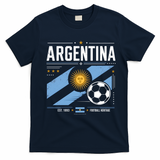 Argentina Football Heritage Vintage Soccer T-Shirt - Navy Blue