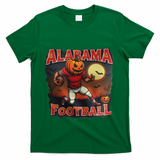 Alabama Football Halloween Pumpkin Player Spooky Alabama T-Shirt - Green