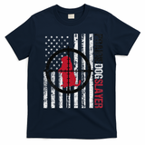 American Flag Prairie Dog Hunting Prairie Dog Slayer T-Shirt - Navy Blue