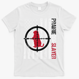 American Flag Prairie Dog Hunting Prairie Dog Slayer T-Shirt - White