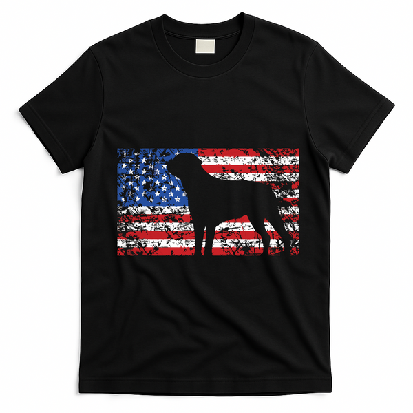 American Flag Rottweiler Dog 4th Of July USA Gift T-Shirt - Black