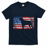 American Flag Rottweiler Dog 4th Of July USA Gift T-Shirt - Navy Blue