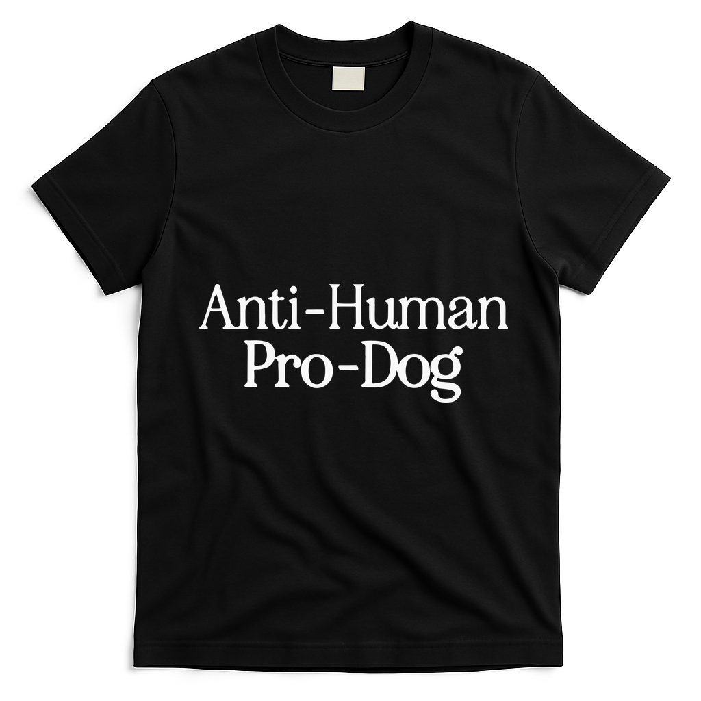 Anti Human Pro Dog T-Shirt - Black