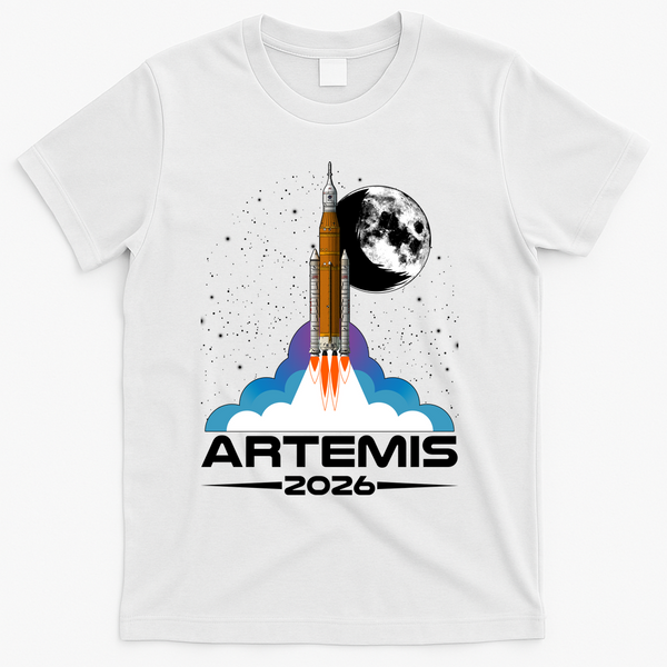 Artemis II 2026 Moon Mission T-Shirt - White