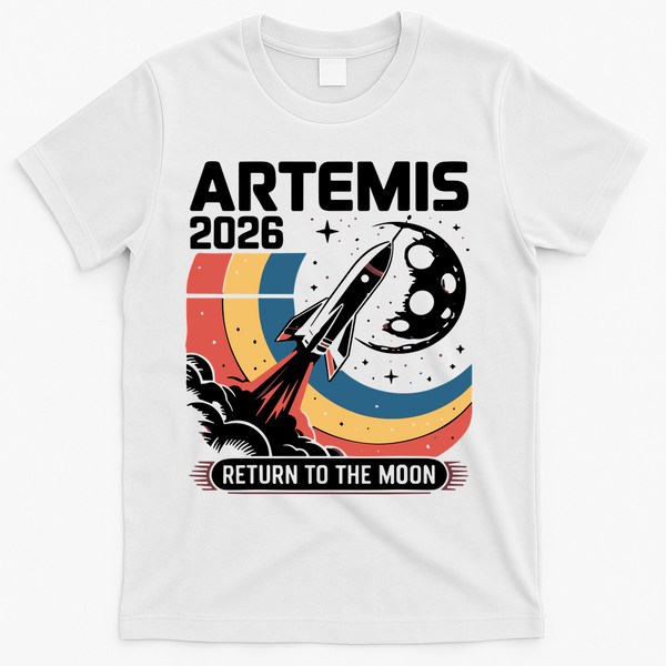 Artemis II Launch Back To The Moon 2026 T-Shirt - White