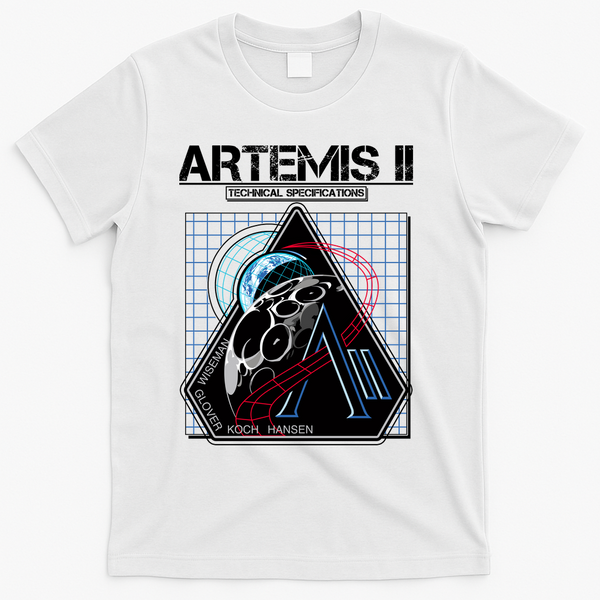 Artemis II Technical Specifications T-Shirt - White