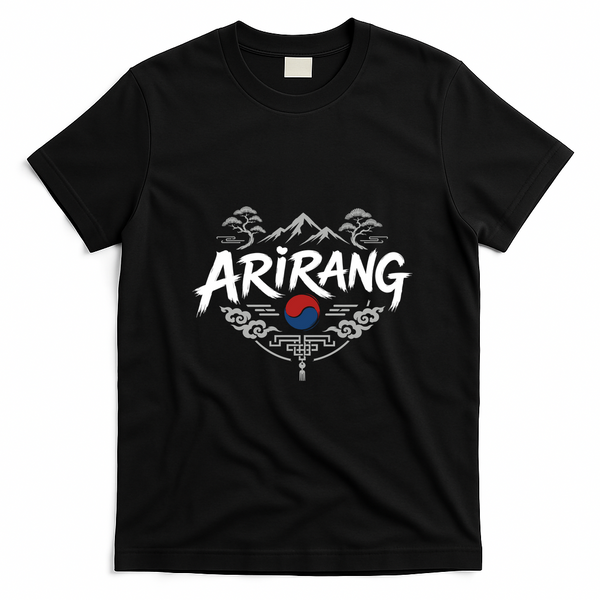 Arirang Korea Korean Pride Taegeuk Culture Heritage Seoul T-Shirt - Black