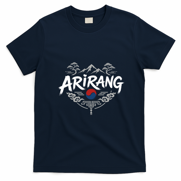 Arirang Korea Korean Pride Taegeuk Culture Heritage Seoul T-Shirt - Navy Blue
