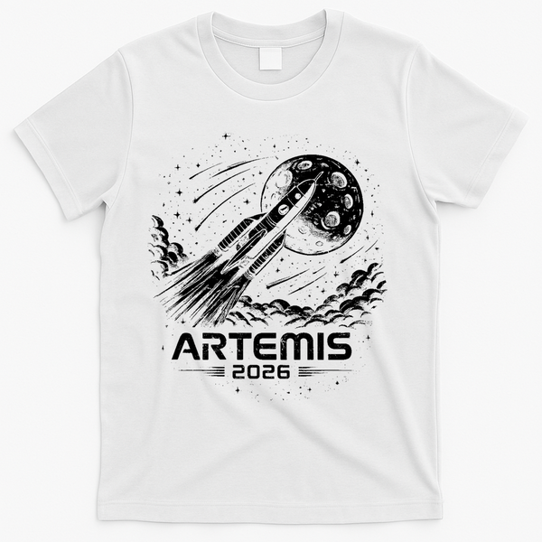 Artemis Launch To The Moon 2026 T-Shirt - White