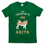 Akita Mom Or Akita Dad For Japanese Akita Or American Akita T-Shirt - Irish Green