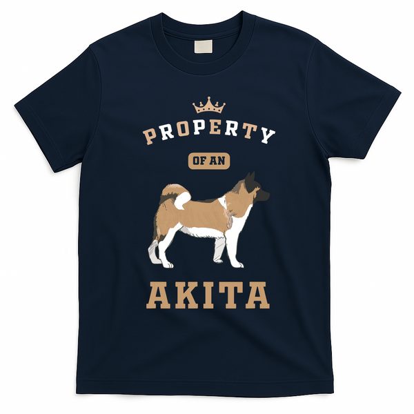 Akita Mom Or Akita Dad For Japanese Akita Or American Akita T-Shirt - Navy Blue
