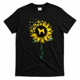 Akita Mom Sunflower Akita Inu Lover Gifts Dog Mom Mama T-Shirt - Black