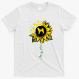 Akita Mom Sunflower Akita Inu Lover Gifts Dog Mom Mama T-Shirt - White