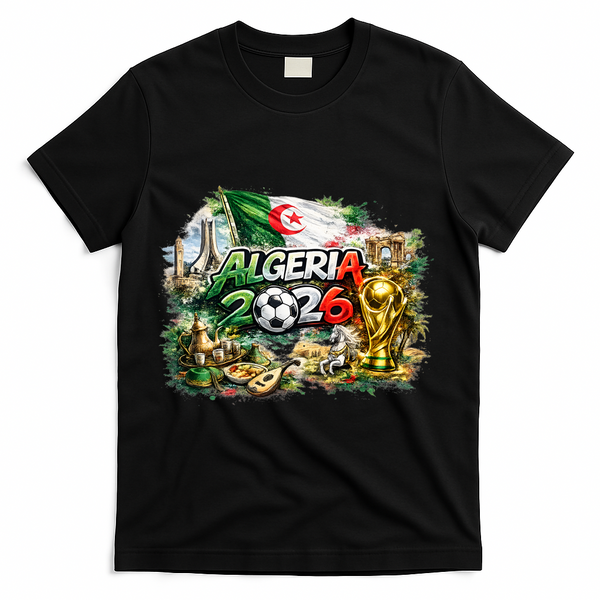 Algeria North America Soccer Tournament 2026 T-Shirt - Black