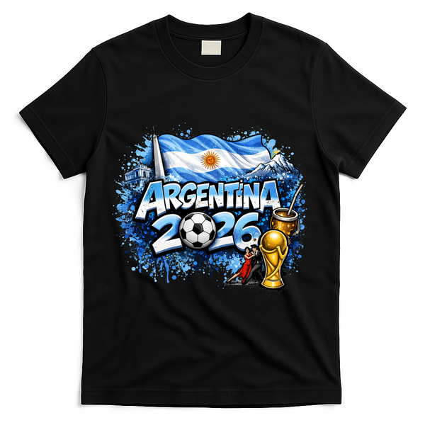 ARGENTINA North America Soccer Tournament 2026 T-Shirt - Black