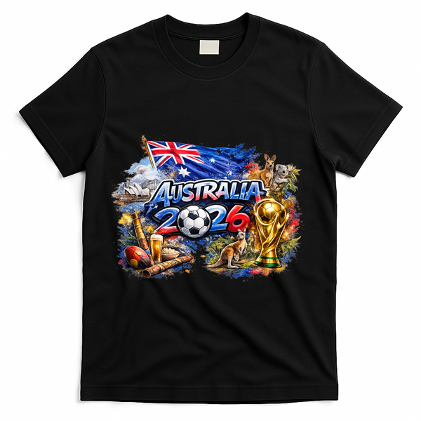 AUSTRAMIA North America Soccer Tournament 2026 T-Shirt - Black