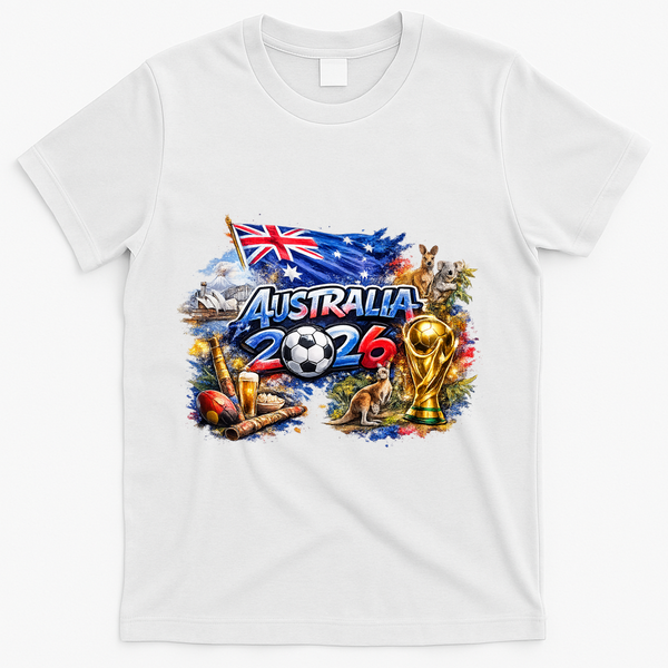 AUSTRAMIA North America Soccer Tournament 2026 T-Shirt - White
